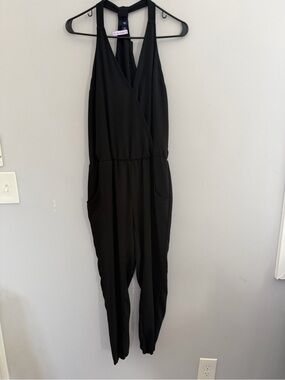 GAP Black Halter-Style Jumpsuit